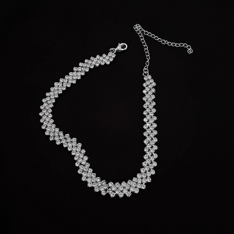 Sparkling Geometric Choker Necklace