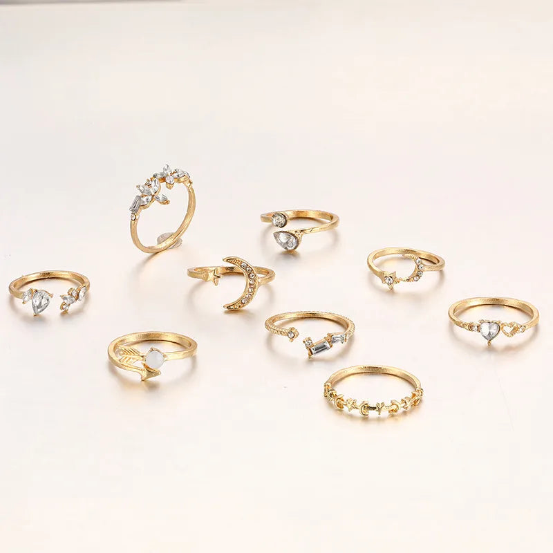 Celestial Moon & Star Ring Set (Product Code: ZX#652)