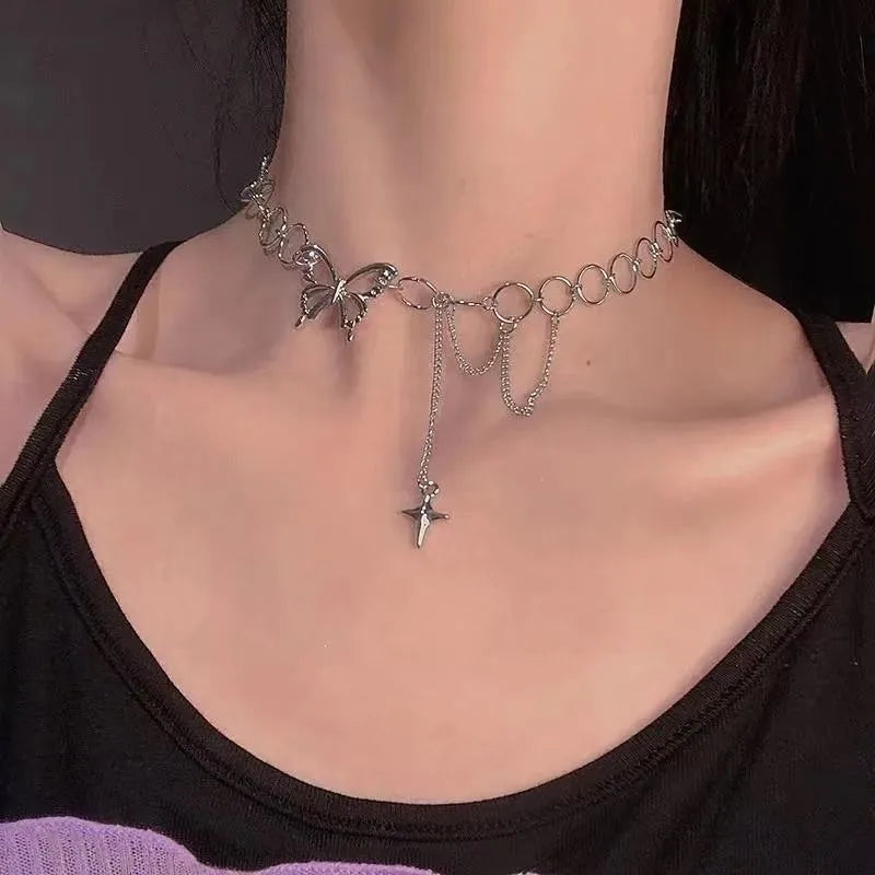 Butterfly Necklace Women's Clavicle Chain