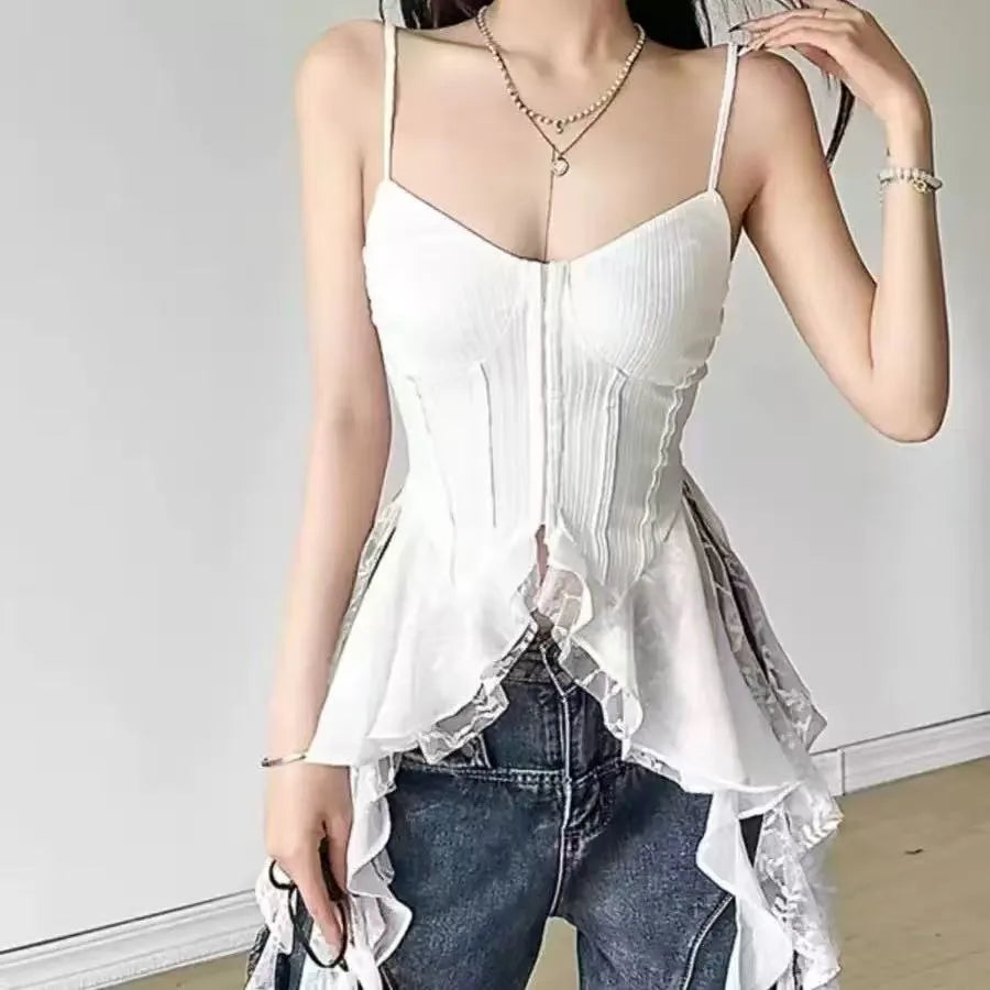 Street Fashion Strap Sleeveless Top For Women