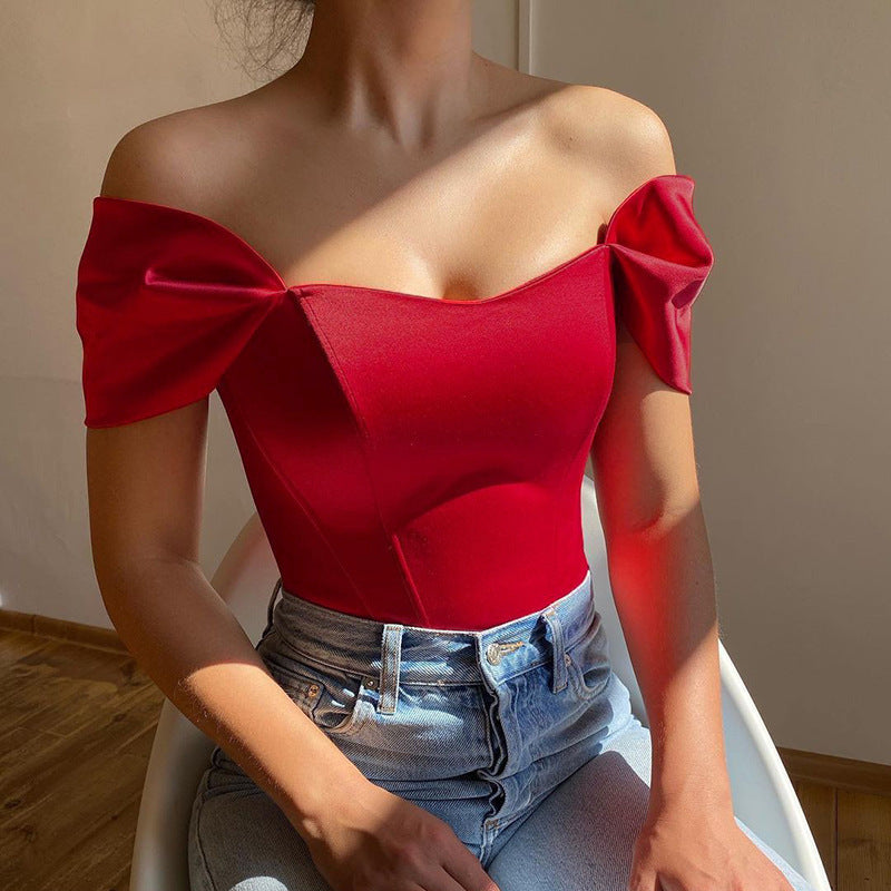 Women's Elegant Short Sleeve T-Shirt – Solid Color Fashion Casual Top