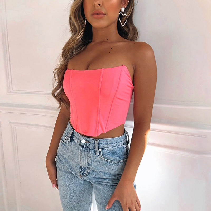 Women’s Fashion Backless Tank Top – Solid Color Sleeveless Camisole