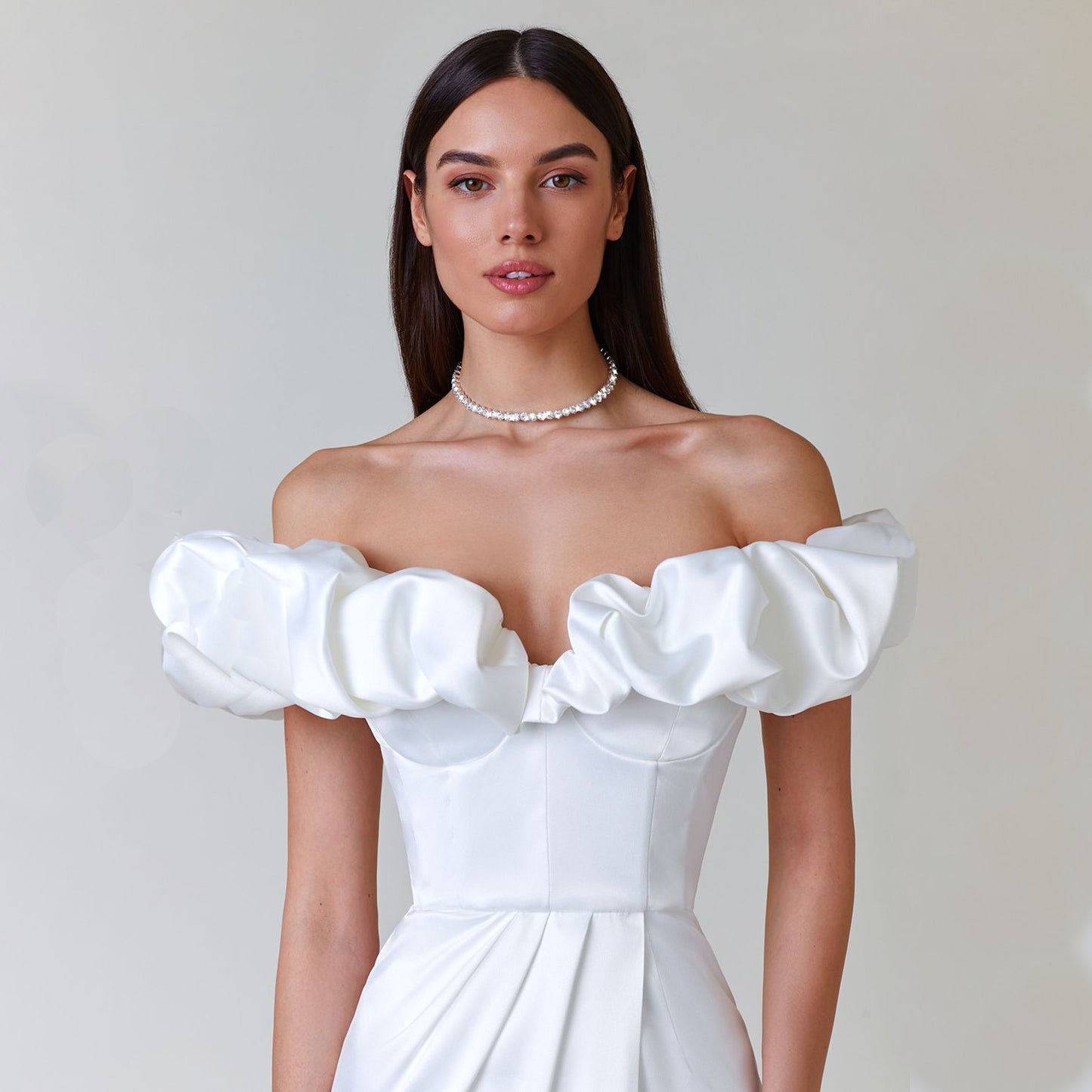 Women's Elegant Ruffle Party Dress – Off Shoulder, Short Sleeve, Solid Color Banquet & Cocktail Dress