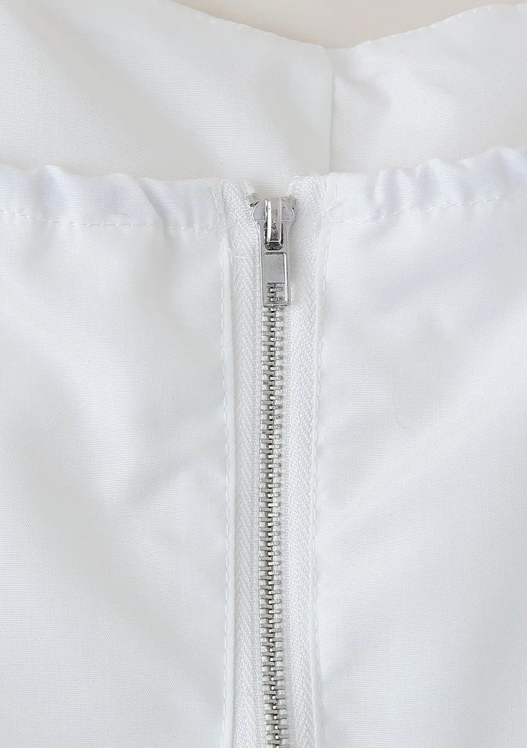 Women's Elegant Sexy Solid Color Zipper Tank Tops