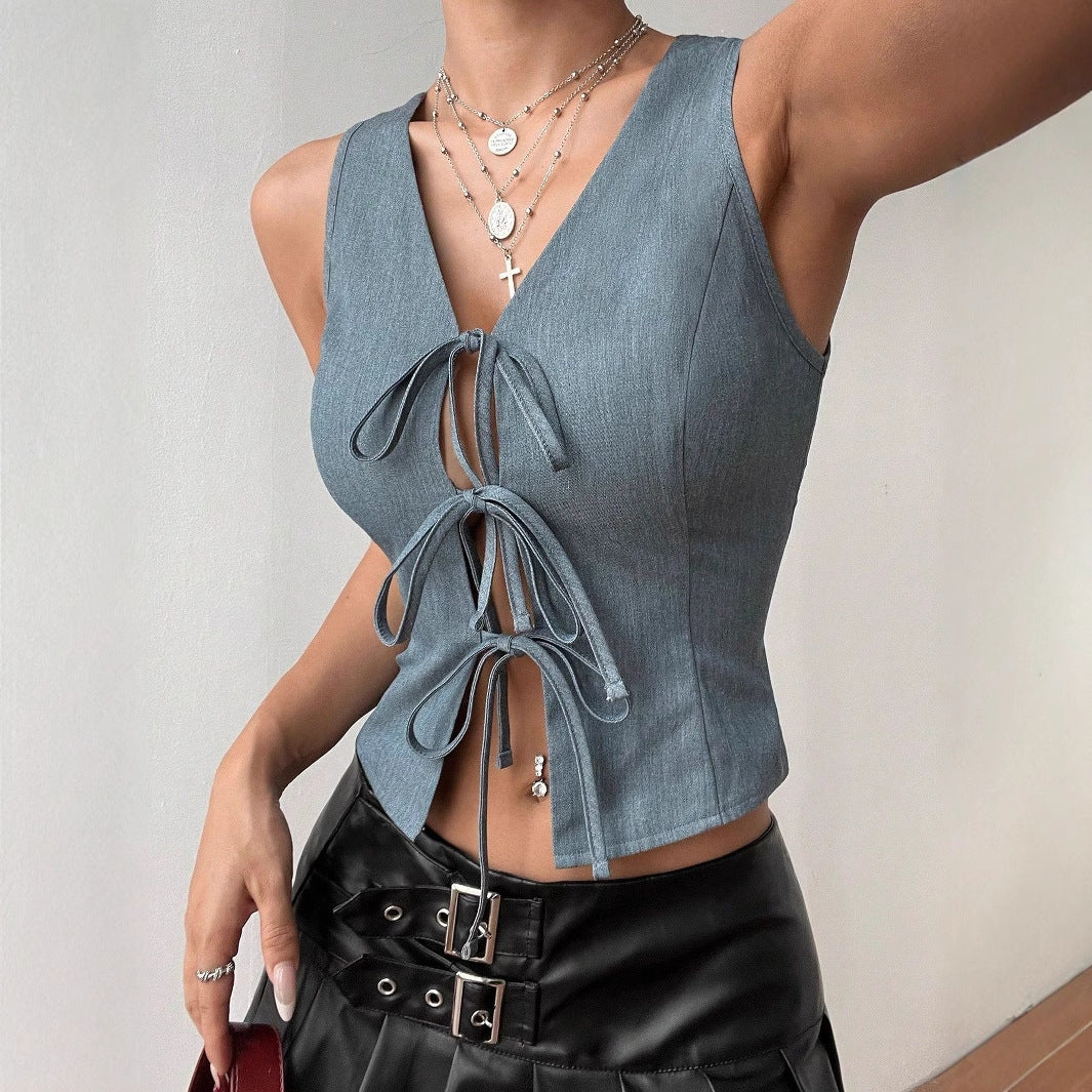 Women’s Sexy Streetwear Tank Top – Solid Color Sleeveless Fashion Camisole