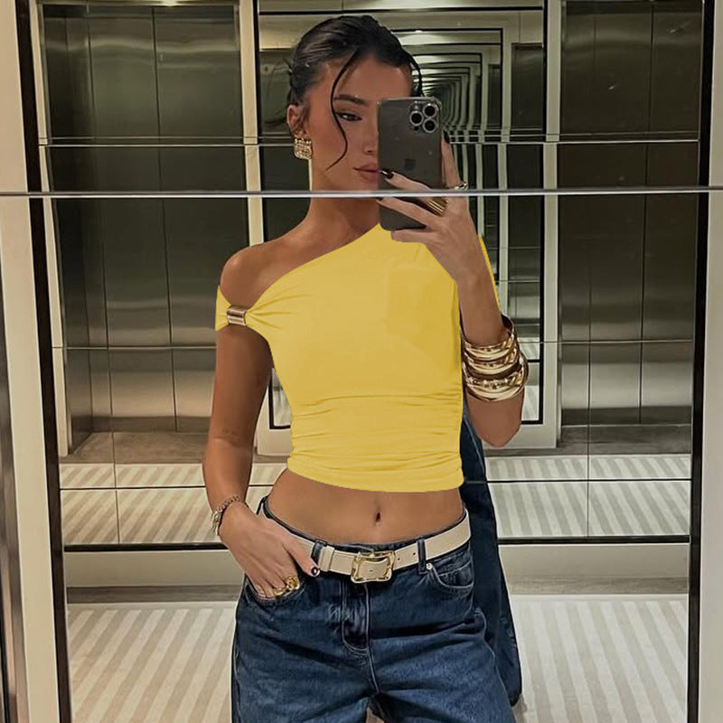 Women’s Streetwear Solid Color Top - Short Sleeve Tank