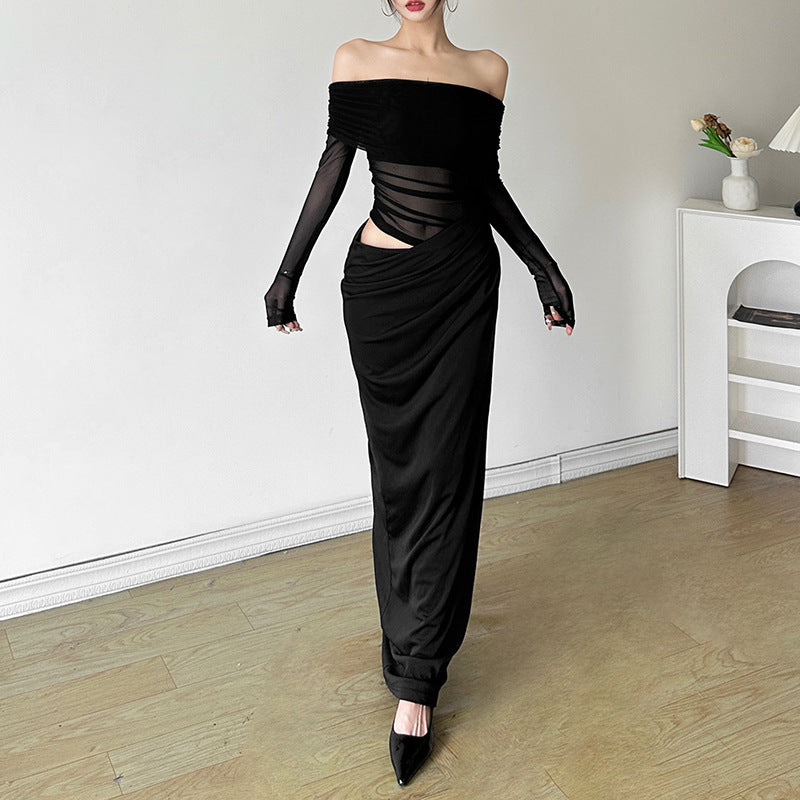 Women's Sexy Off Shoulder Mesh Evening Dresses – Sheer Party Wear Maxi & Bodycon Gowns