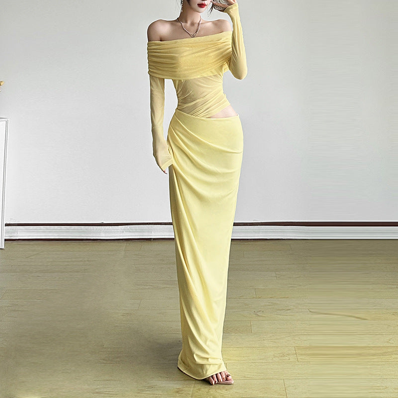 Women's Sexy Off Shoulder Mesh Evening Dresses – Sheer Party Wear Maxi & Bodycon Gowns