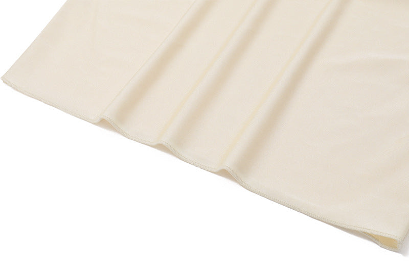 Elegant Pure Color Summer New Sexy Pleated Slim Fit Wrap Around Skirt Dress For Women Knee High Low Waist Design Without Sleeve