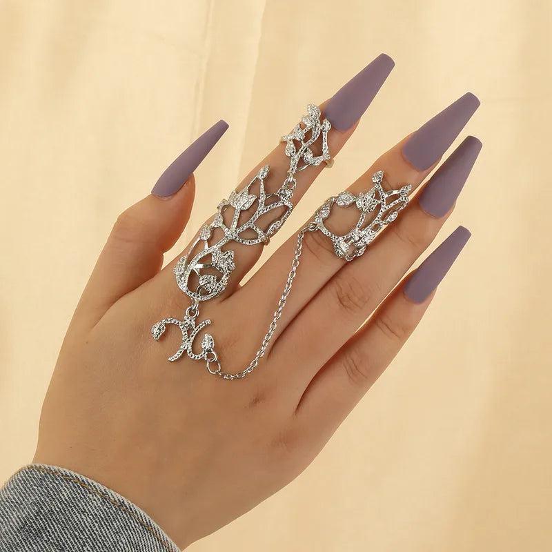 Crystal Vine Armor Chain Ring Set (Code-ZX#731)