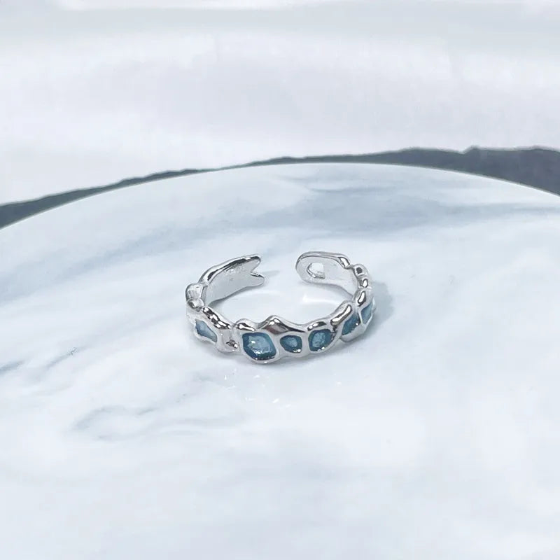 Ocean Dream Blue Sapphire Adjustable Ring