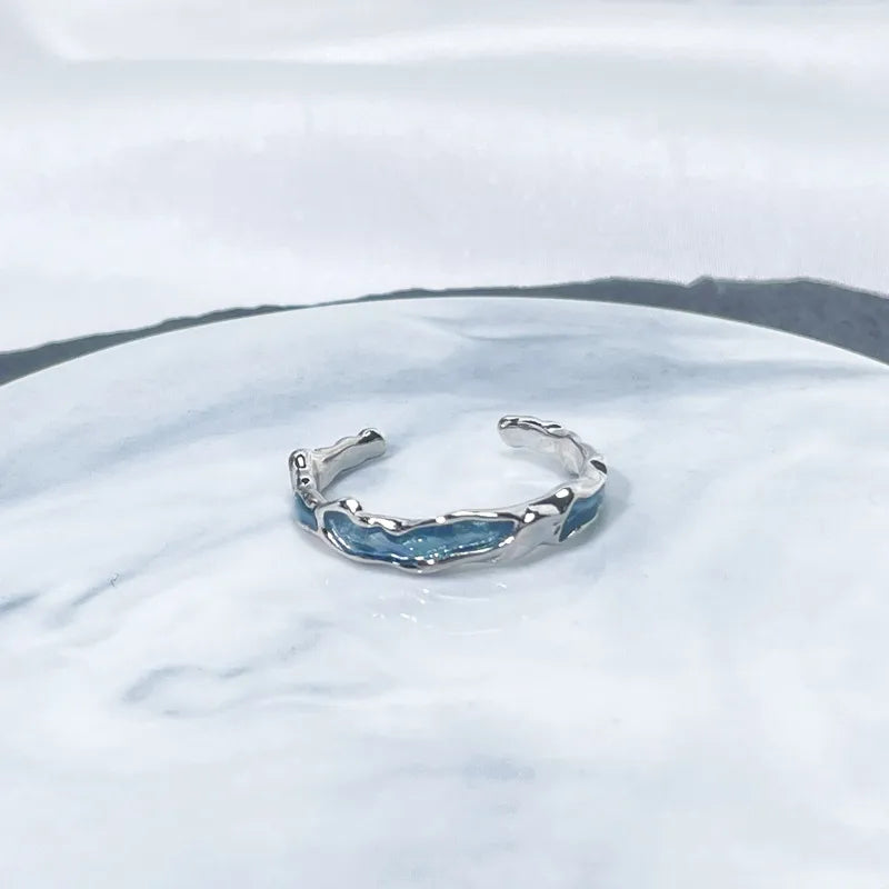 Ocean Dream Blue Sapphire Adjustable Ring
