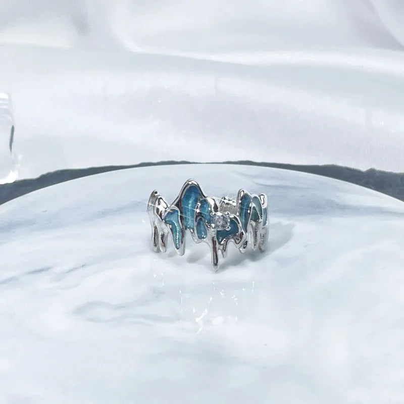 Ocean Dream Blue Sapphire Adjustable Ring