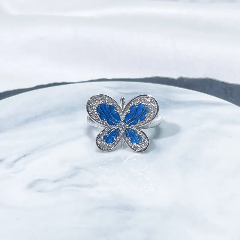 Ocean Dream Blue Sapphire Adjustable Ring