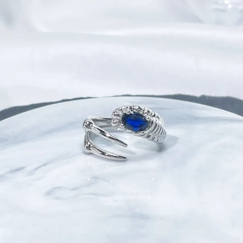Ocean Dream Blue Sapphire Adjustable Ring