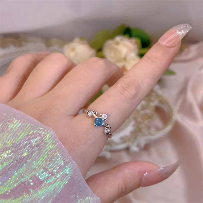 Elegant Heart, Bow & Flower Rings – Adjustable Open Zircon Jewelry