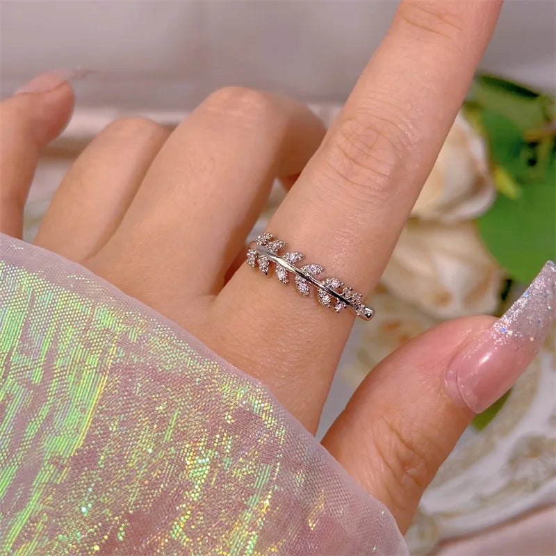 Elegant Heart, Bow & Flower Rings – Adjustable Open Zircon Jewelry