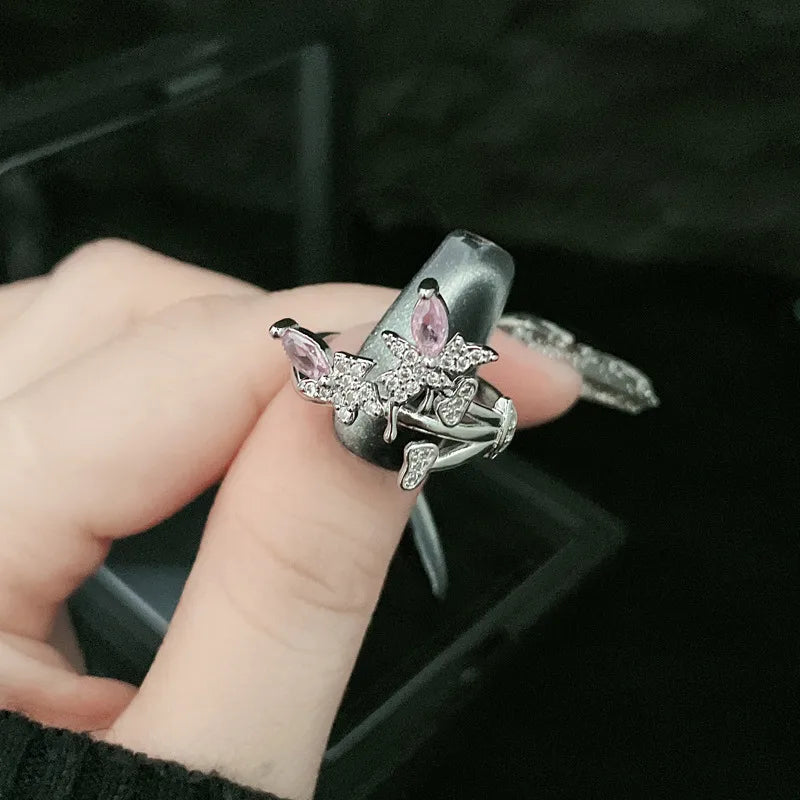 Elegant Copper Geometric Open Ring
