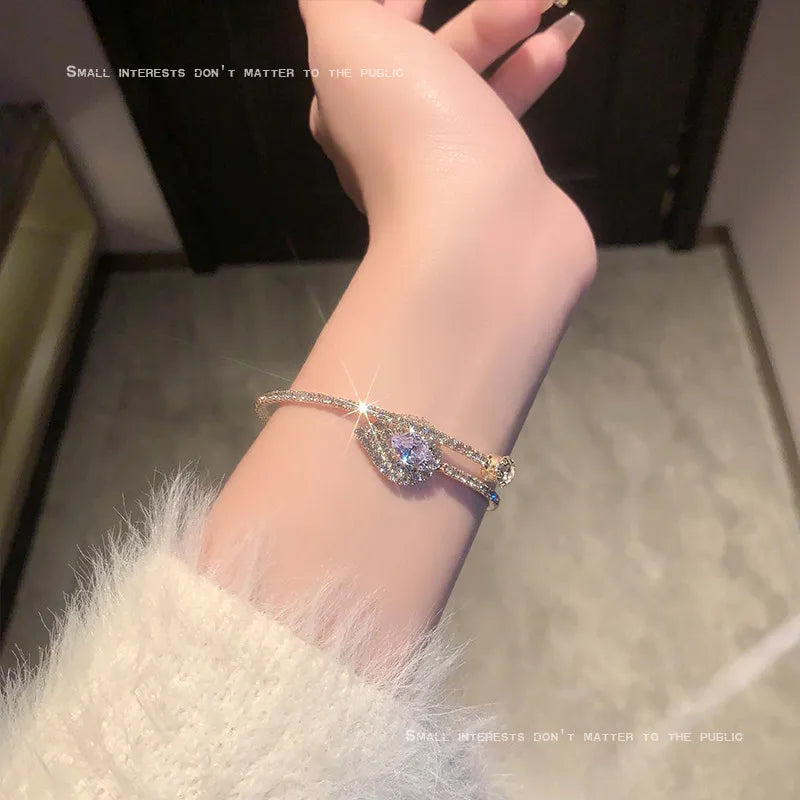 Pearl Zircon Stacked Bracelet – Elegant Cold Style High-Grade Jewelry