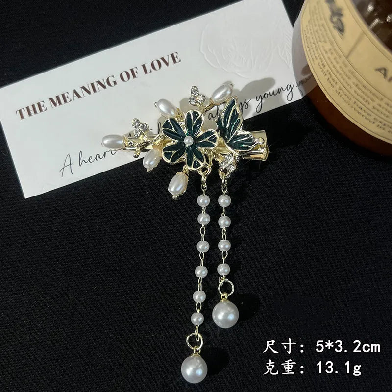Butterfly Pearl Hair Clip (Code-ZX#470)