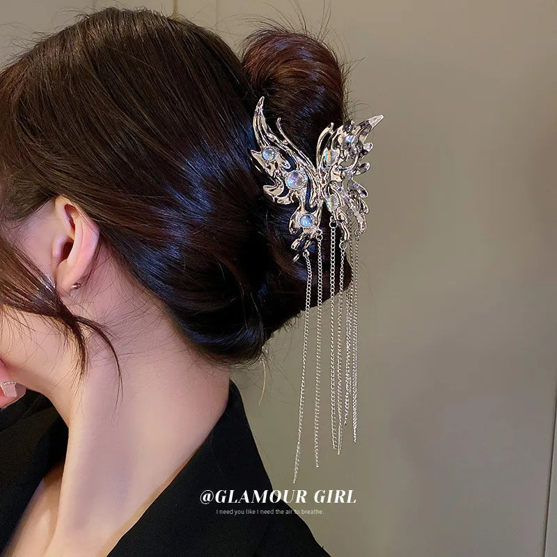 Crystal Butterfly Hair Clip (Code-ZX#452)