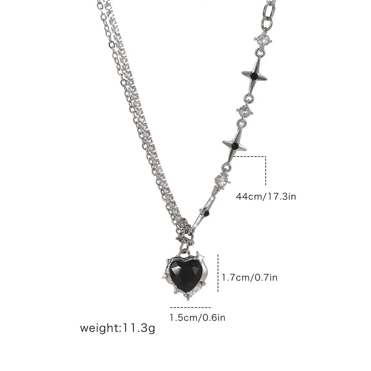 Diamond-Encrusted Love Star Necklace