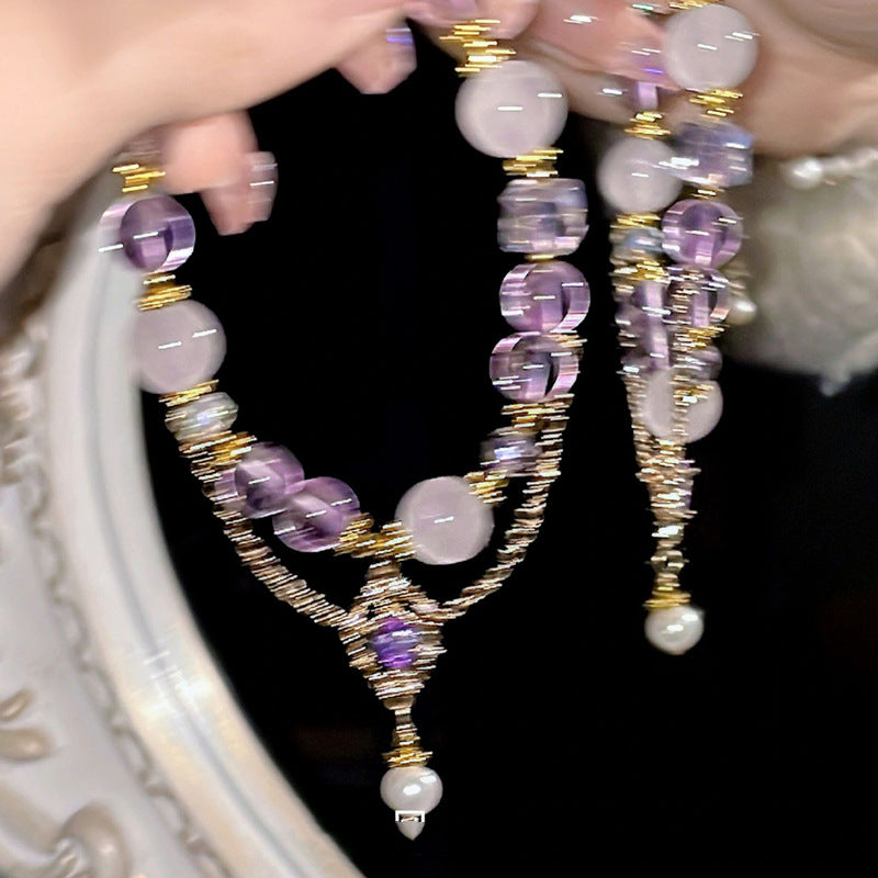 Amethyst Dream Crystal Bracelet (Code-ZX#591)