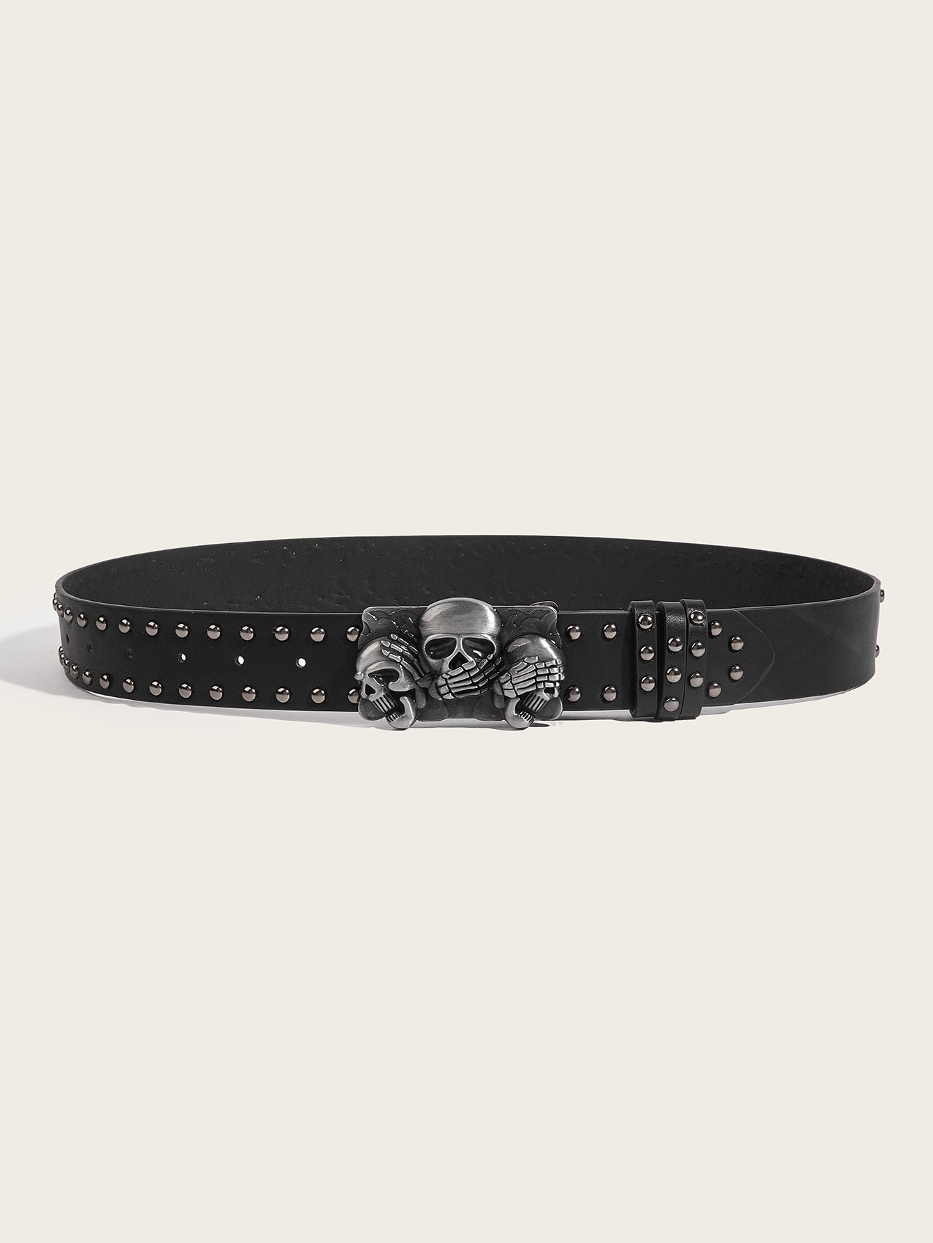 Exaggerated Punk Skull PU Leather Alloy Women's Leather Belts