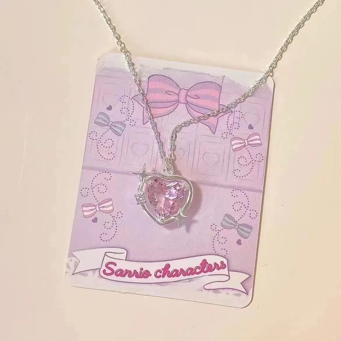 Peach Galaxy Necklace Niche Design Love Crystal Pendant Beautiful Girl Collar Chain For Best Friend Girlfriend