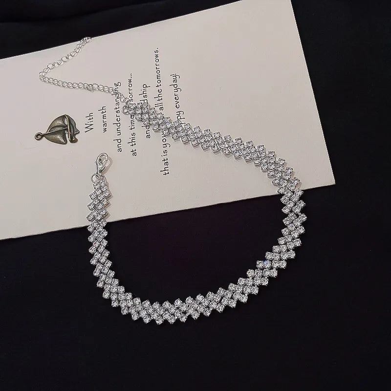 Sparkling Geometric Choker Necklace