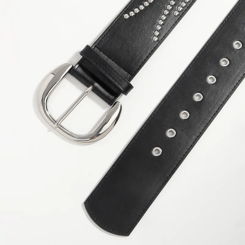 Vintage Style Pu Buckle Women's Leather Belts