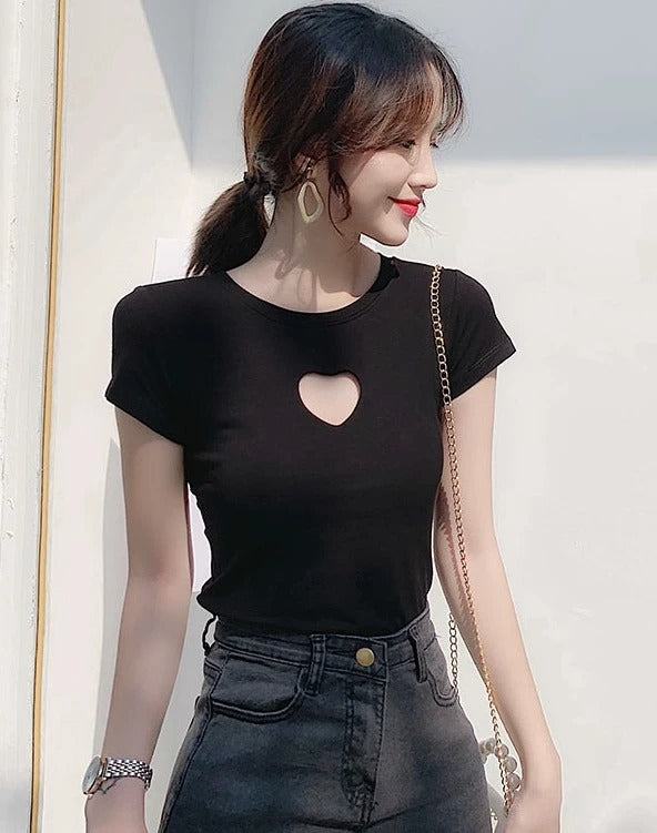 Casual Heartline - Crop Top (Code: ZX#366)
