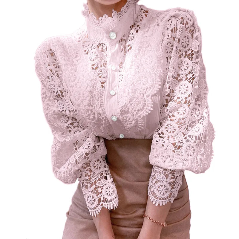 Women’s British Style Patchwork Blouse – Solid Color Long Sleeve Shirt