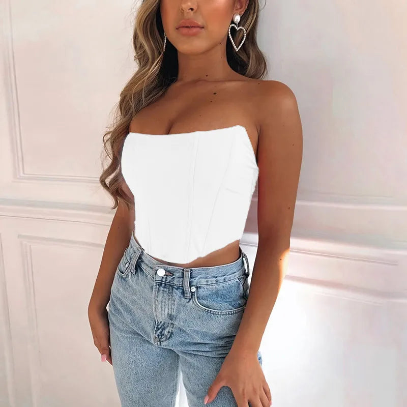 Women’s Fashion Backless Tank Top – Solid Color Sleeveless Camisole