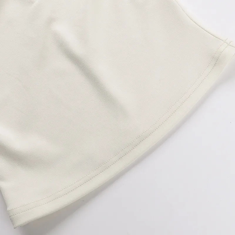 Women's Sexy One-Shoulder Tie Sleeve Solid Color Slim Fit Streetwear Top