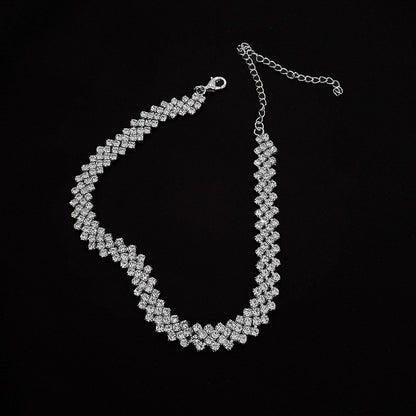 Sparkling Geometric Choker Necklace