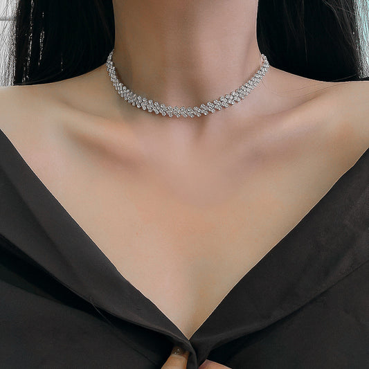 Sparkling Geometric Choker Necklace