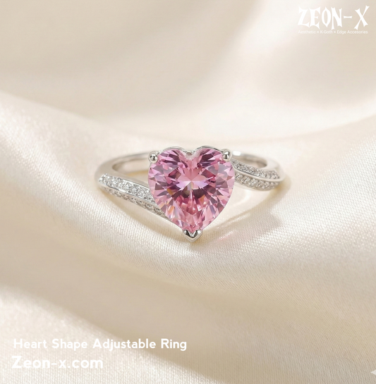 Heart Shape Adjustable Ring(Code: ZX#106)