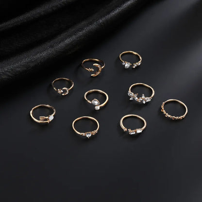 Celestial Moon & Star Ring Set (Product Code: ZX#652)