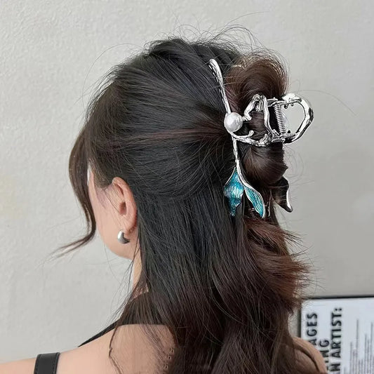 Mermaid Tail Pearl Clip (Code-ZX#464)