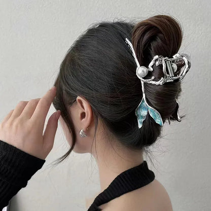 Mermaid Tail Pearl Clip (Code-ZX#464)