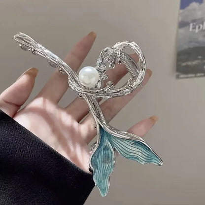 Mermaid Tail Pearl Clip (Code-ZX#464)