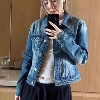 Vintage Blue Denim Jacket (Code-ZX#389)