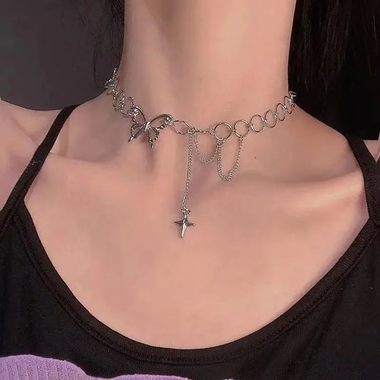 Butterfly Necklace Women's Clavicle Chain