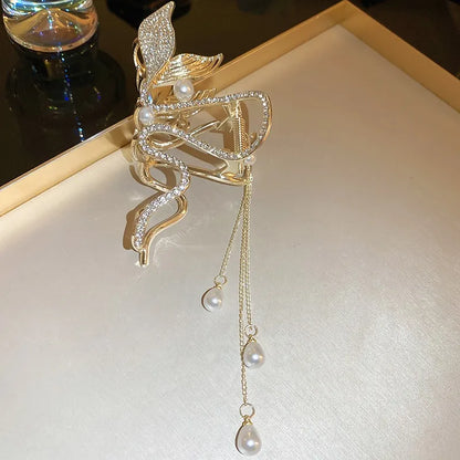 Golden Swan Pearl Clip (Code-ZX#465)