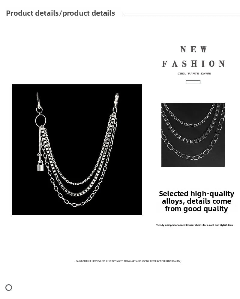 Triple-Layer Lock Key Chain Belt (Code-ZX#722)