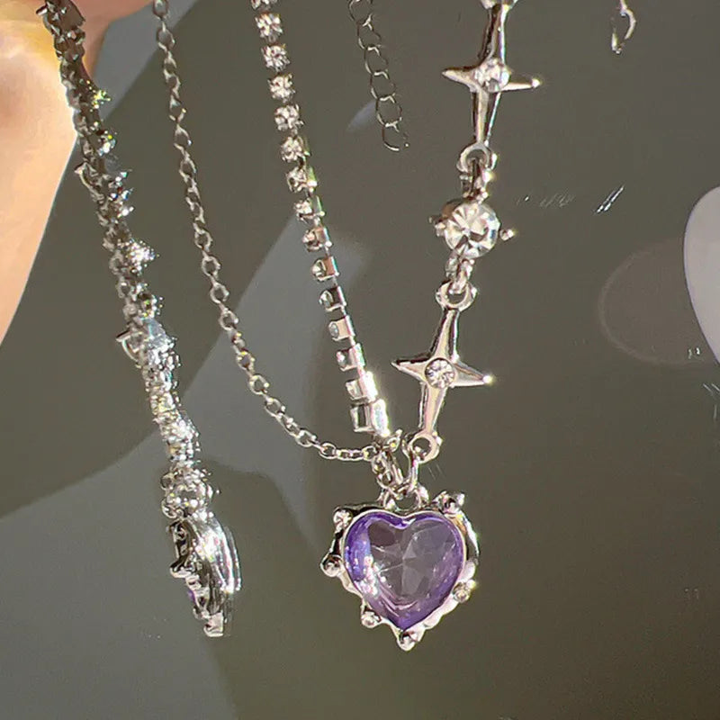 IG Style Sweet Simple Style Heart Shape Alloy Pendant Necklace