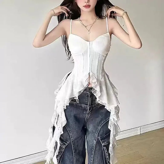 Street Fashion Strap Sleeveless Top For Women