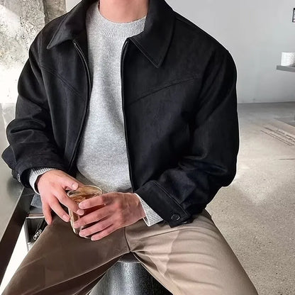 Vintage Suede Zip Jacket (Code-ZX#401)