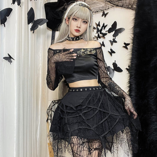 Women’s Autumn Skirt – Solid Color Above Knee Mini Skirt, Casual Polyester Fashion Style